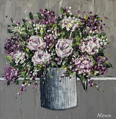 Lilac Splendor by Alison Cowan, Painting, Acrylic on canvas