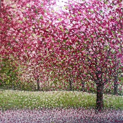 Limestripe Blossom by Alison Cowan, Painting, Acrylic on canvas