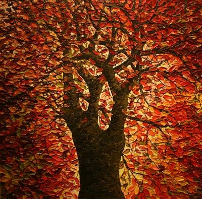 Looking Up Through the Branches by Alison Cowan, Painting, Acrylic on canvas