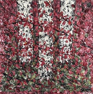 Maple and Birch Formation by Alison Cowan, Painting, Acrylic on canvas