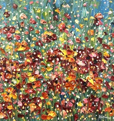 Meadow Flowers by Alison Cowan, Painting, Acrylic on canvas