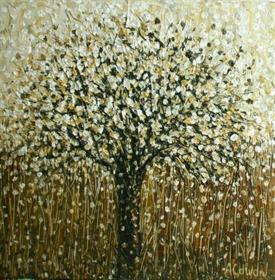 Mocha Tree by Alison Cowan, Painting, Acrylic on canvas