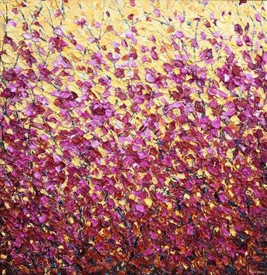 Mosaic Blooms by Alison Cowan, Painting, Acrylic on canvas