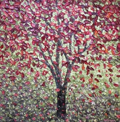 Mulberry Fall by Alison Cowan, Painting, Acrylic on canvas