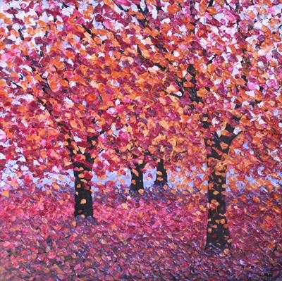 Mulberry Morn by Alison Cowan, Painting, Acrylic on canvas