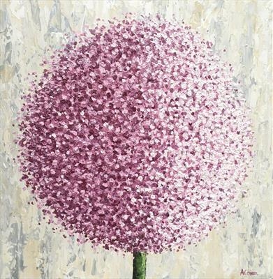 Mulberry Pom Pom by Alison Cowan, Painting, Acrylic on canvas