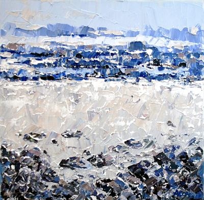 Pebble Beach by Alison Cowan, Painting, Acrylic on canvas