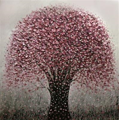Pink Shower by Alison Cowan, Painting, Acrylic on canvas
