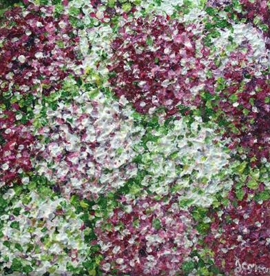 Pom Pom Patch by Alison Cowan, Painting, Acrylic on canvas