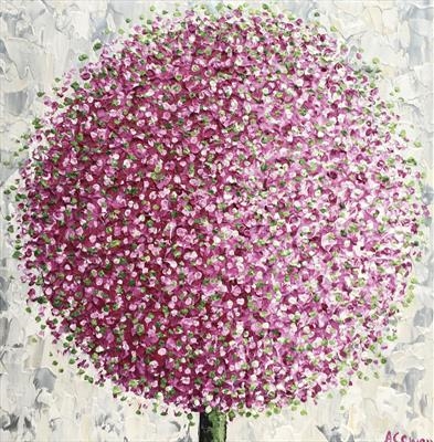 Pom Pom with Green by Alison Cowan, Painting, Acrylic on canvas