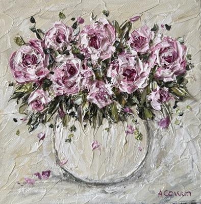 Posy of Roses by Alison Cowan, Painting, Acrylic on canvas