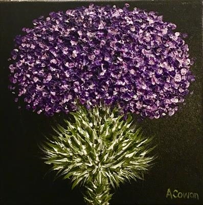 Purple Patriot by Alison Cowan, Painting, Acrylic on canvas