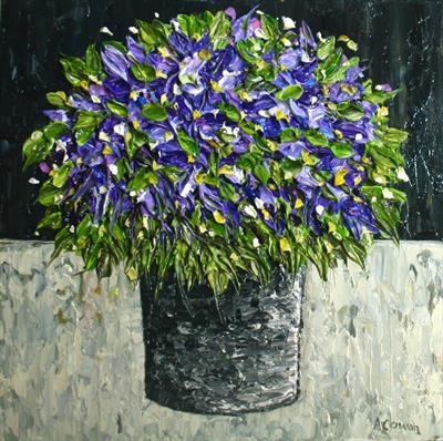 Purple Rain by Alison Cowan, Painting, Acrylic on canvas
