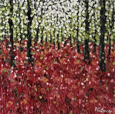 Red Carpet by Alison Cowan, Painting, Acrylic on canvas