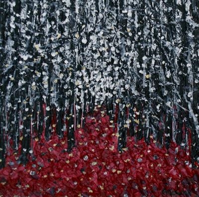 Red Fall 2. by Alison Cowan, Painting, Acrylic on canvas