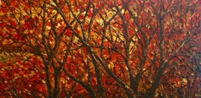 Russet Woods by Alison Cowan, Painting, Acrylic on canvas