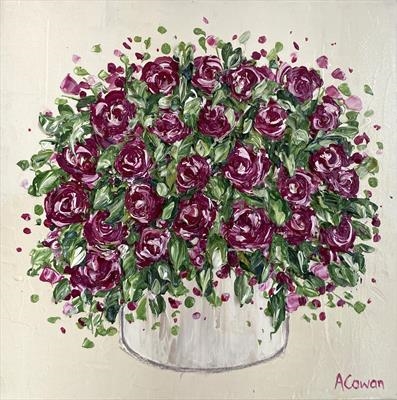 Say it with Roses by Alison Cowan, Painting, Acrylic on canvas