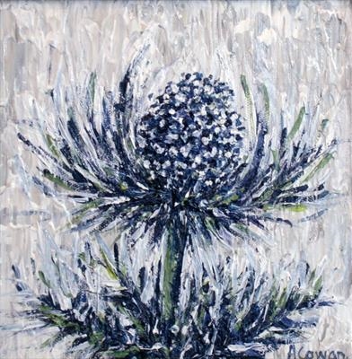 Sea Holly by Alison Cowan, Painting, Acrylic on canvas