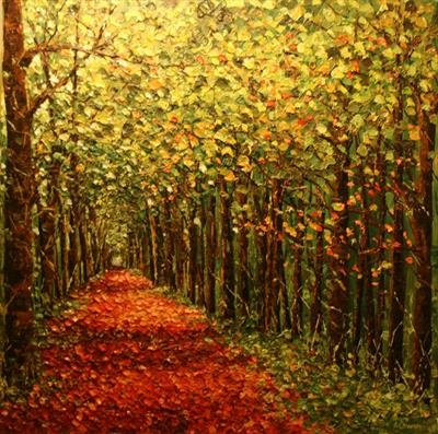 Sheltering Path by Alison Cowan, Painting, Acrylic on canvas