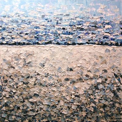 Shingle Beach by Alison Cowan, Painting, Acrylic on canvas