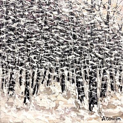 Snow Swirl by Alison Cowan, Painting, Acrylic on canvas