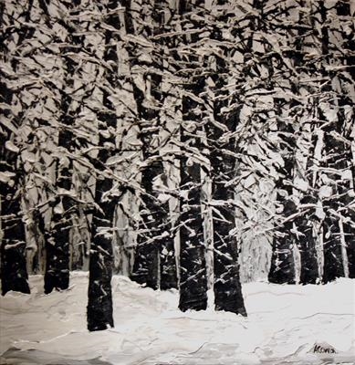 Snowfall by Alison Cowan, Painting, Acrylic on canvas