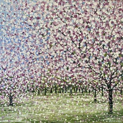 Spring Flutter by Alison Cowan, Painting, Acrylic on canvas