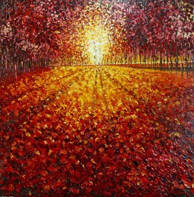 Sunlit Carpet by Alison Cowan, Painting, Acrylic on canvas