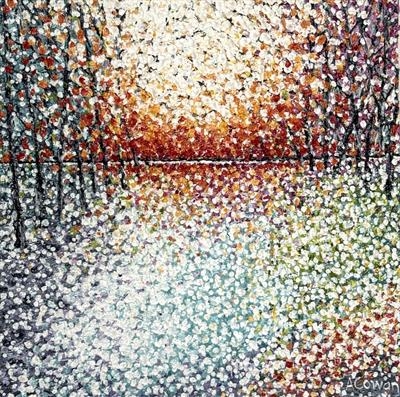 Sunset Blaze by Alison Cowan, Painting, Acrylic on canvas
