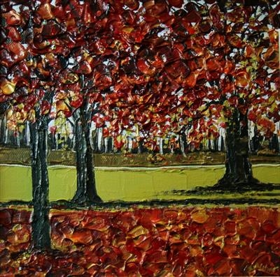 Three Trees by Alison Cowan, Painting, Acrylic on canvas