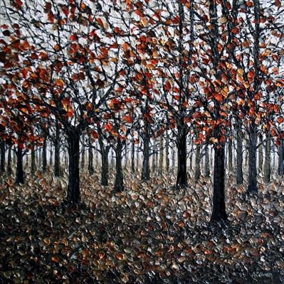 Through the Mist by Alison Cowan, Painting, Acrylic on canvas