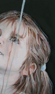 Watching the Balloon by Alison Cowan, Painting, Acrylic on canvas