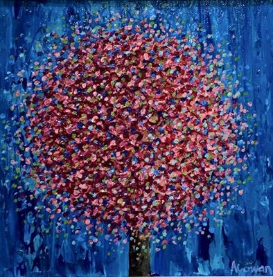 Wee Glitterball by Alison Cowan, Painting, Acrylic on canvas