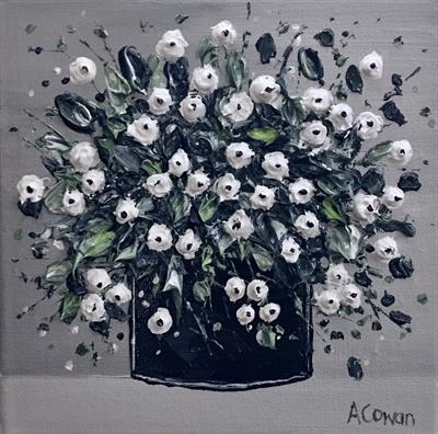 Wee Snowberries by Alison Cowan, Painting, Acrylic on canvas