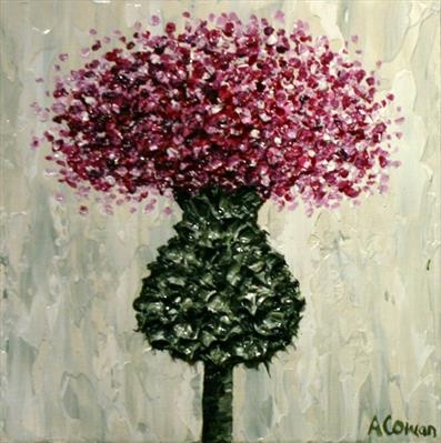 Wee Thistle by Alison Cowan, Painting, Acrylic on canvas