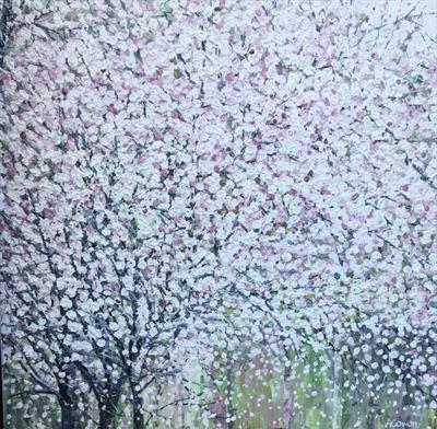 White Blossom by Alison Cowan, Painting, Acrylic on canvas