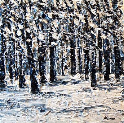 Winter Trees by Alison Cowan, Painting, Acrylic on canvas