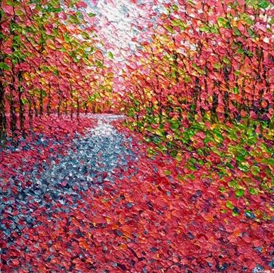 Woodland Shimmer by Alison Cowan, Painting, Acrylic on canvas
